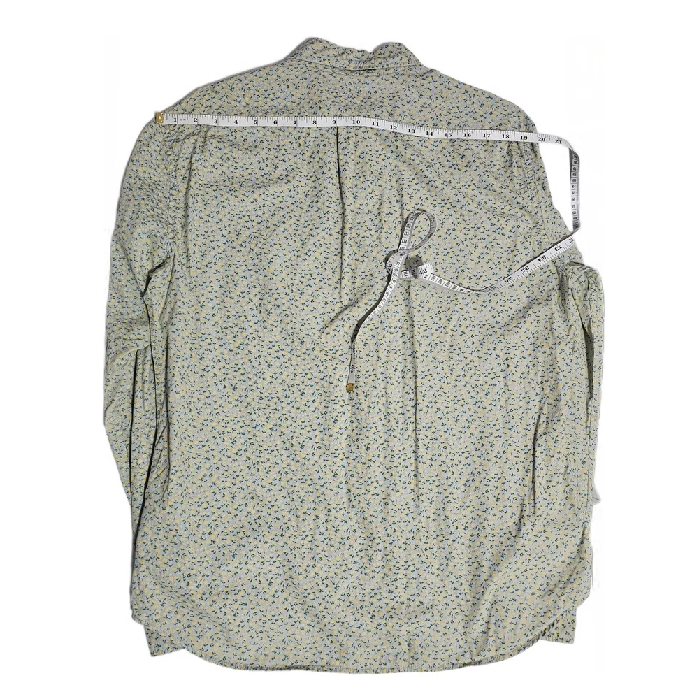 J. Crew Men's Light Tan Patterned Button Down Shirt